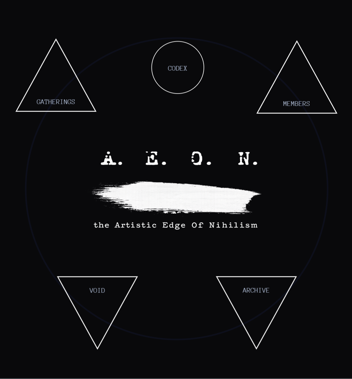 AEON — the Artistic Edge Of Nihilism